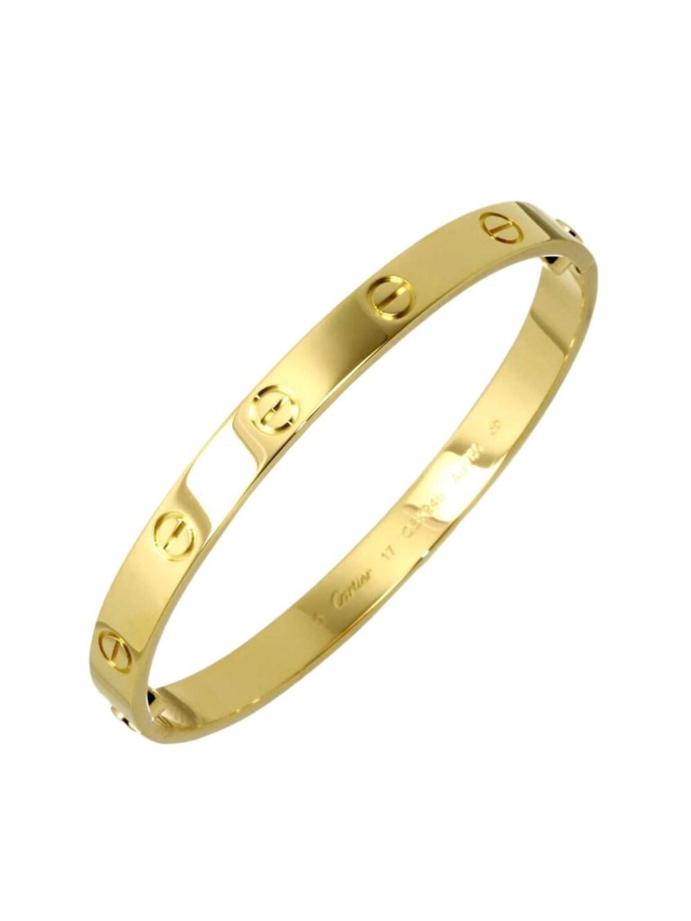 Cartier Love Bracelet 17 18k Yellow Gold 750 Bangle Brush
